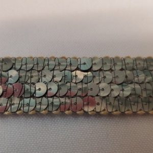 Galon de Sequins – 20 mm – Éclat Argent Miroir