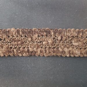 Ruban Fantaisie Velours – 30 mm – Marron Chocolat