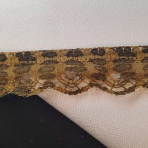 Dentelle Stretch – 20 mm – Imprimé Léopard Fauve