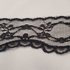 Dentelle de Calais Véritable 50 mm – Noire – Élégance & Tradition