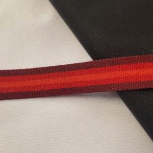 Ruban Fantaisie Coton – 15 mm – Dégradé Rouge & Terre de Sienne