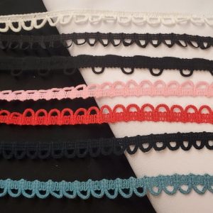 Ruban Fantaisie Crocheté pour Lacet – 15 mm – Multi-coloris