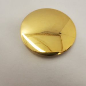 Bouton Géant Métal Doré – 50 mm – Lisse Miroir & Ultra-Brillant