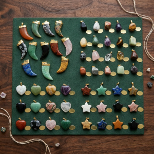 PENDENTIF/PIERRE SEMI PRÉCIEUSE