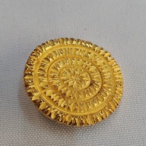 Bouton Bijou Métal Doré - Rosace Solaire (30 mm)