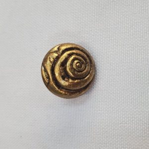 Bouton Bijou Acrylique Spirale Doré Antique – 18 mm