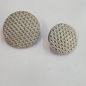 ✨ Bouton Bijou Argenté Aspect Perlée (18 / 23 / 28 mm)