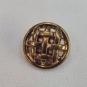 Bouton Bijou Acrylique Motif Tressé (Cuivré – 20 mm)