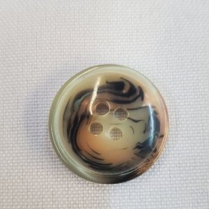 Bouton Acrylique Effet Corne (Marron & Beige – 22 mm)