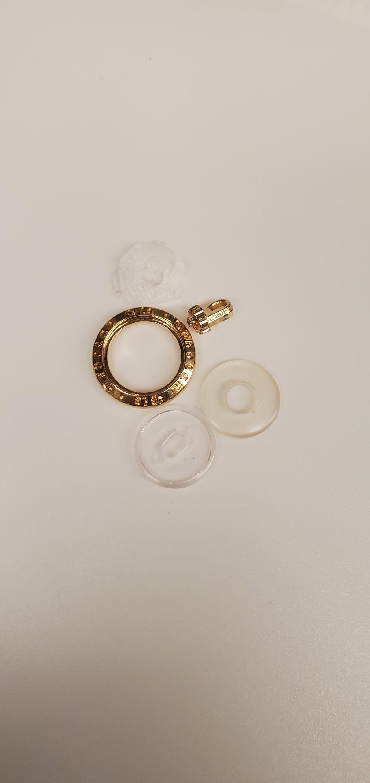 Bouton Bijou Personnalisable Transparent et Or – 18 ou 24 mm – Vendu à l’unité et par lot 6 boutons – Image 3