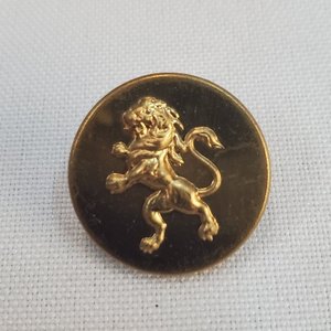 Bouton Métal Doré Lion Héraldique – 20 mm