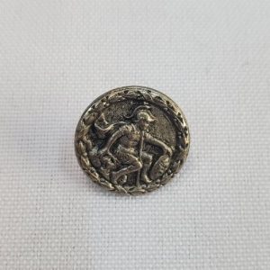 Bouton Métal Argent Vieilli Motif Guerrier – 17 mm