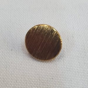 Lot de 6 Boutons Bijou Métal Doré Strié – 15 mm – Vendu par lot de 6