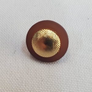 Bouton Acrylique Composé et Or marron 15 ou 23 mm