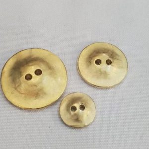 Bouton Acrylique Or Mat Moderne 2 Trous – 15 mm, 23 mm ou 28 mm