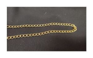 NOUVELLE CHAINETTE MÉTALIQUE DÉCORATIVE DORE LEGER LONGUEUR 9 MM/ LARGEUR 6 mm