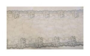 dentelle /broderie de calais gris clair 20 cm
