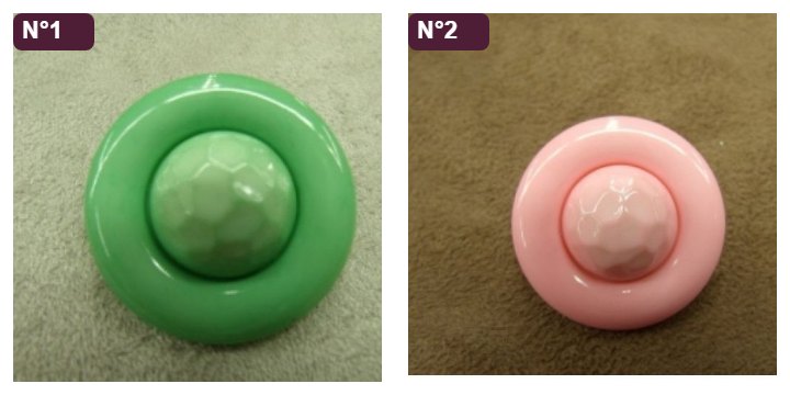 Bouton acrylique composé 28 mm – Couleur au choix – Image 2
