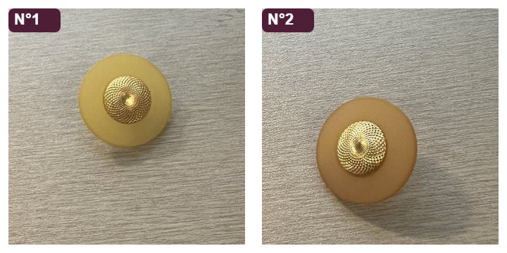 Bouton composé acrylique – 23 mm – Couleur au choix – Image 2