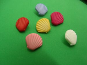 Bouton acrylique décoratif enfant modèle Saint-Jacques, 16 mm : toutes les couleurs
