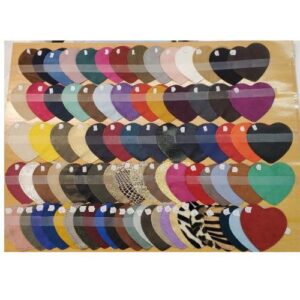 Coudières cœur 10 × 10 cm : toutes les couleurs numérotées