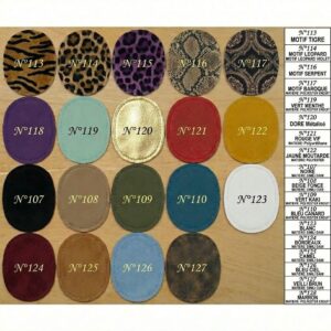 Coudières fantaisie petit modèle 10 × 7,5 cm – Couleur au choix : tous les motifs numérotés