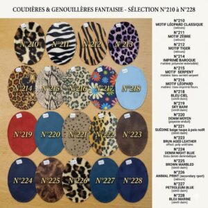 Coudières fantaisie grand modèle 13,5 × 9,5 cm – Couleur au choix : tous les motifs numérotés