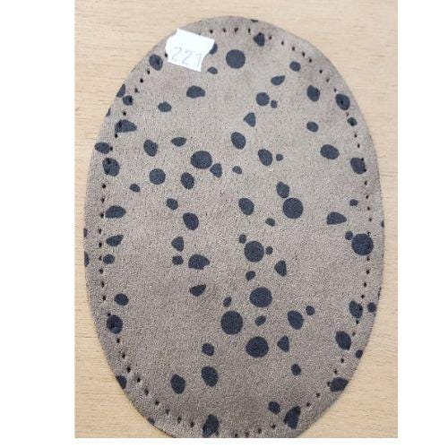 Coudière fantaisie N°221 Beige taupe à pois noirs (suédine)