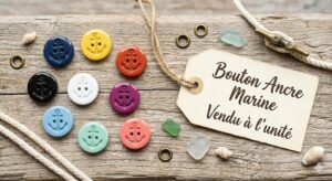 Bouton acrylique ancre marine : toutes les couleurs