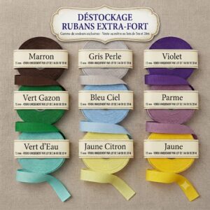 Ruban extra fort 15 mm : toutes les couleurs