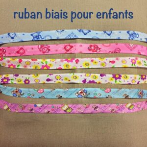 Ruban biais enfant coton 25 mm : toutes les couleurs