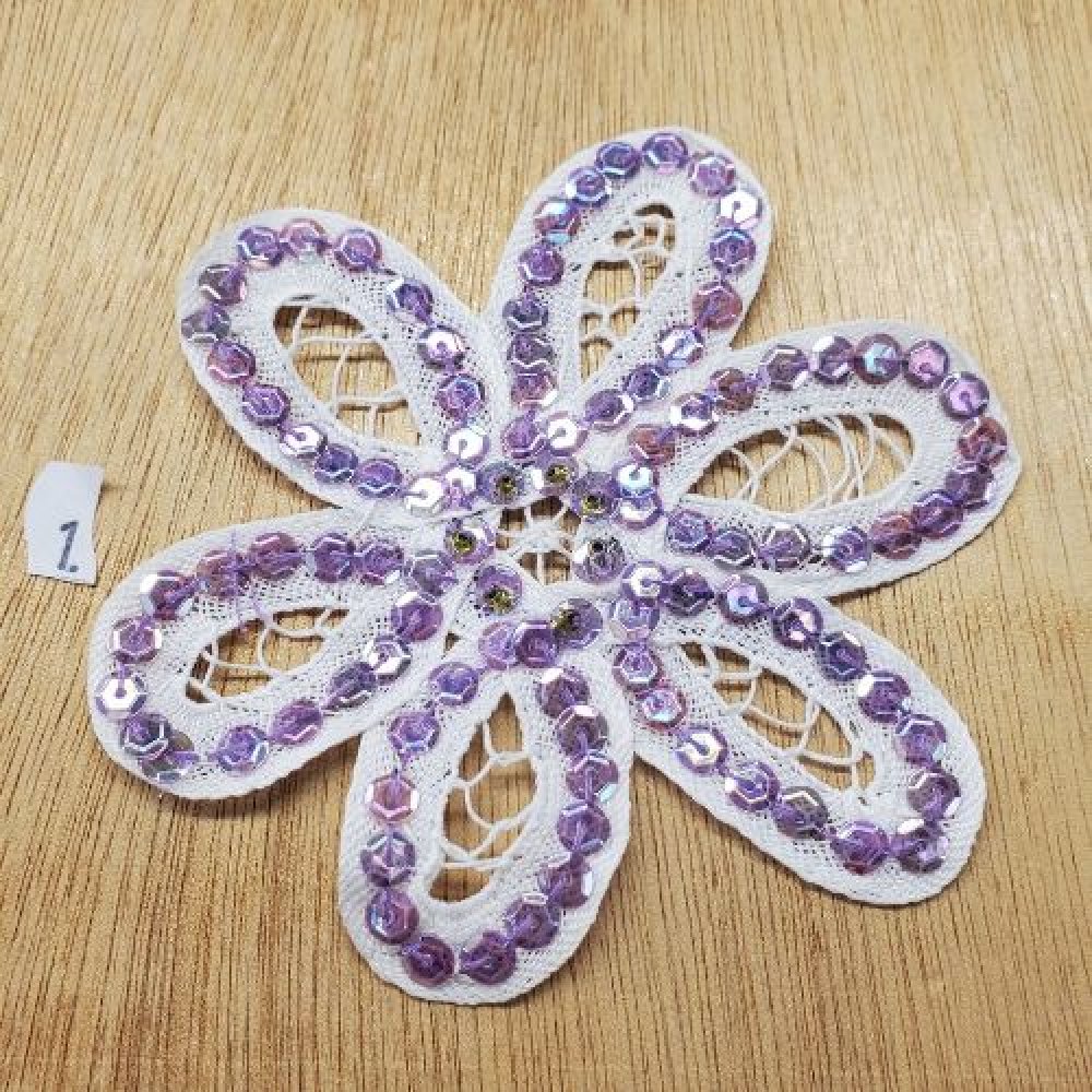 Écusson à coudre fleur – 10 cm – photo 2