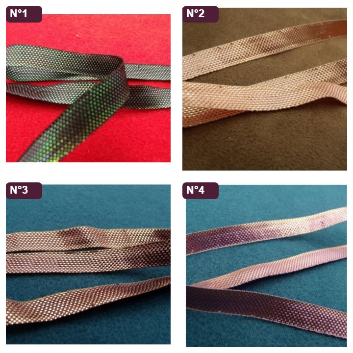 Ruban irisé effet métal 10 mm – Couleur au choix – Image 2