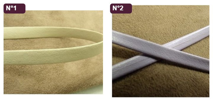Ruban simili cuir/ skaï replié 5 mm – Couleur au choix – Image 2