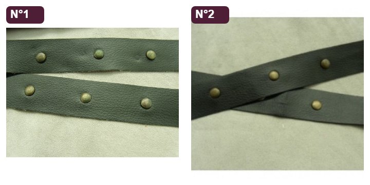 Ruban skaï avec rivet 40 mm – Couleur au choix – Image 2